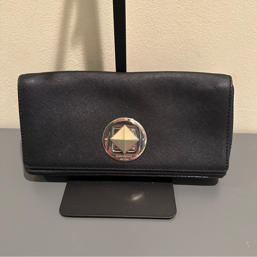 Kate Spade Black Leather Women's Clutch